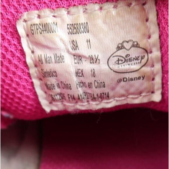 Disney Shoes Toddler 11 Sneaker Princess Pink Hearts Character Kids Girls Active - Picture 14 of 14